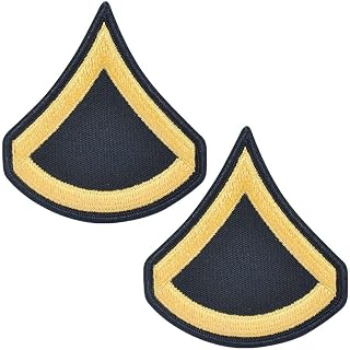 Army PFC Chevrons Stripes Blue Gold ASU Size Male