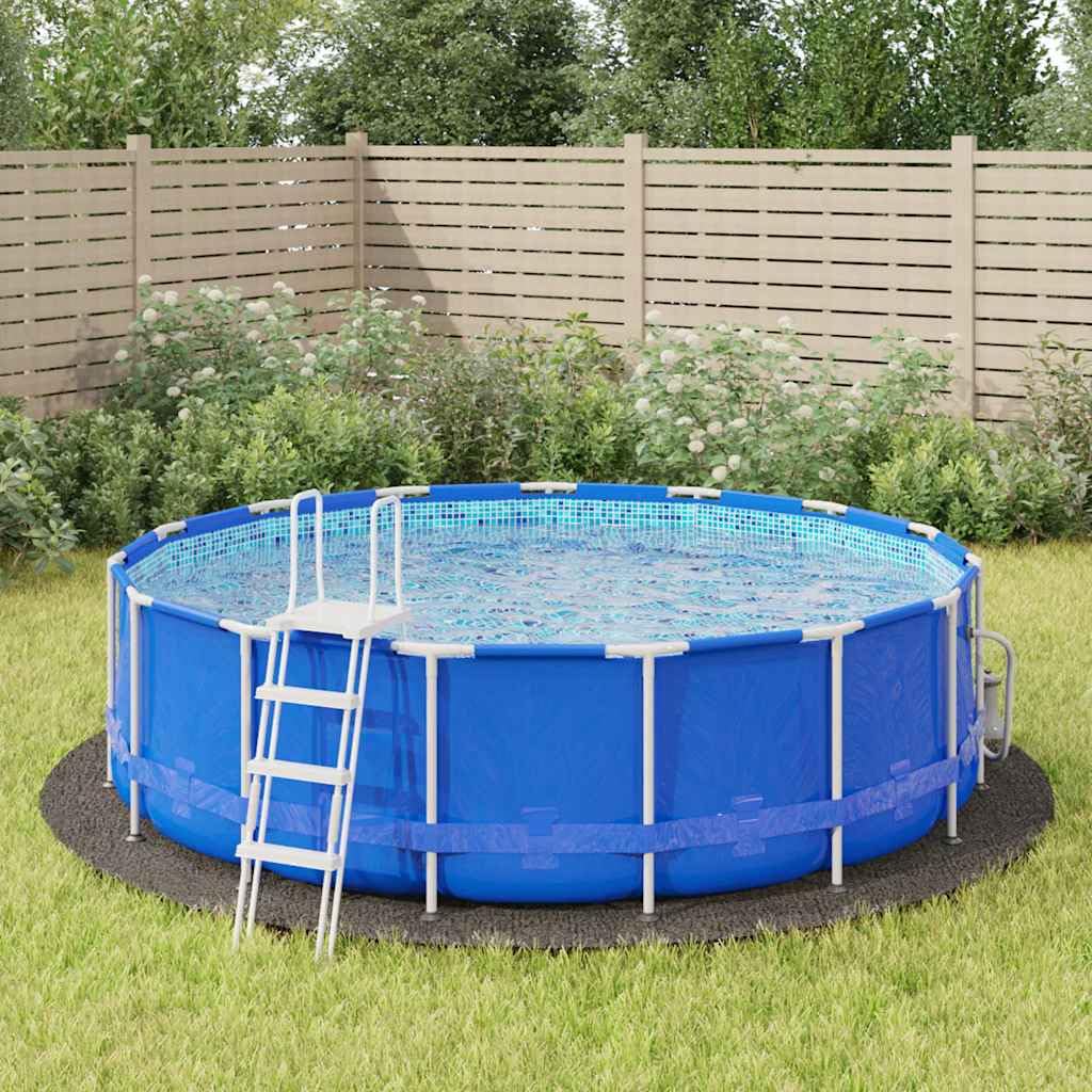 Telo protettivo per piscina e vasca idromassaggio, diametro 428 cm, in poliestere geotessile, 4 pezzi, resistente agli strappi, permeabile all'acqua, ideale per giardino, inverno ed estate