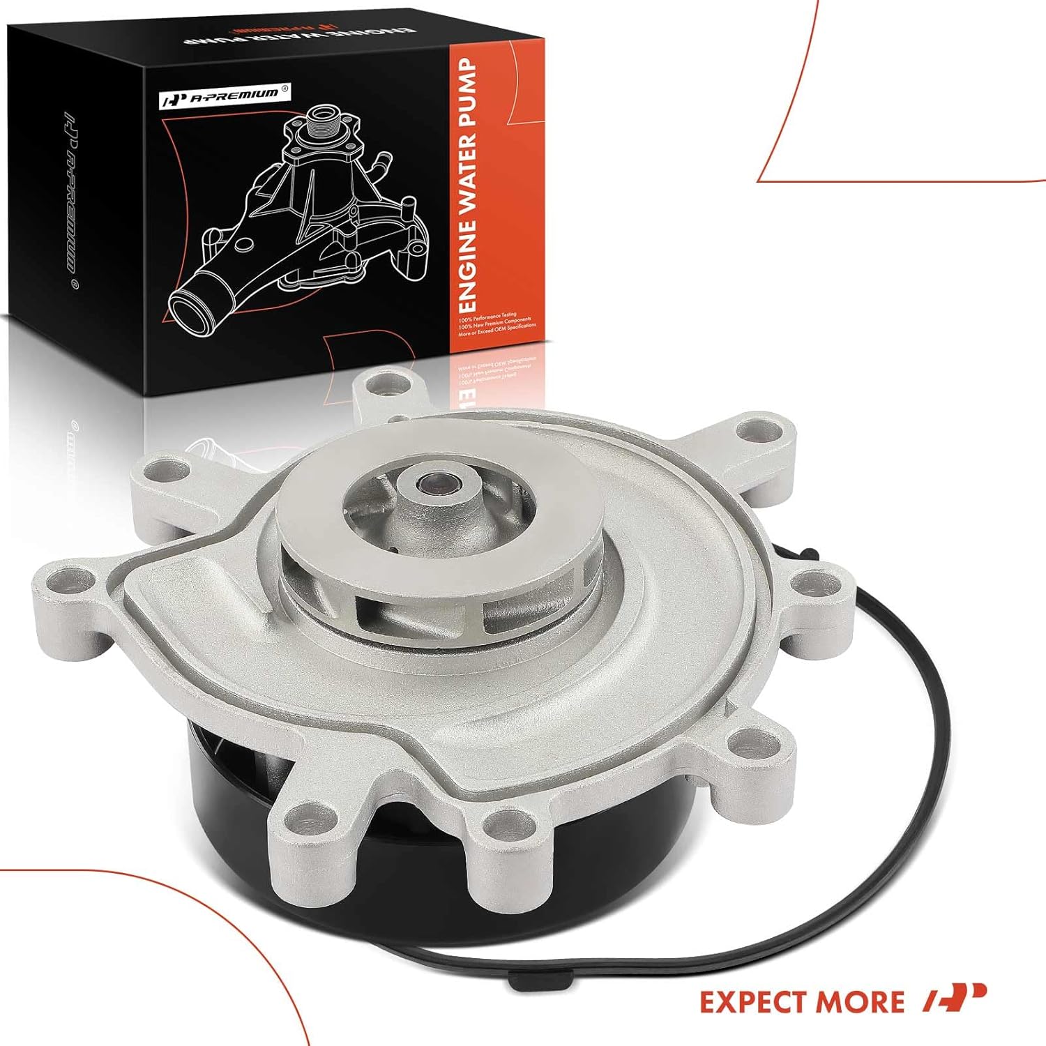 A-Premium Engine Water Pump [8Cyl 4.7L 6Cyl 3.7L, SOHC] w/Seal Compatible with Dodge, Jeep, Ram, Mitsubishi, Chrysler Cars - 2000-2013 - Dakota, Durango, Ram 1500, Grand Cherokee, Liberty and More
