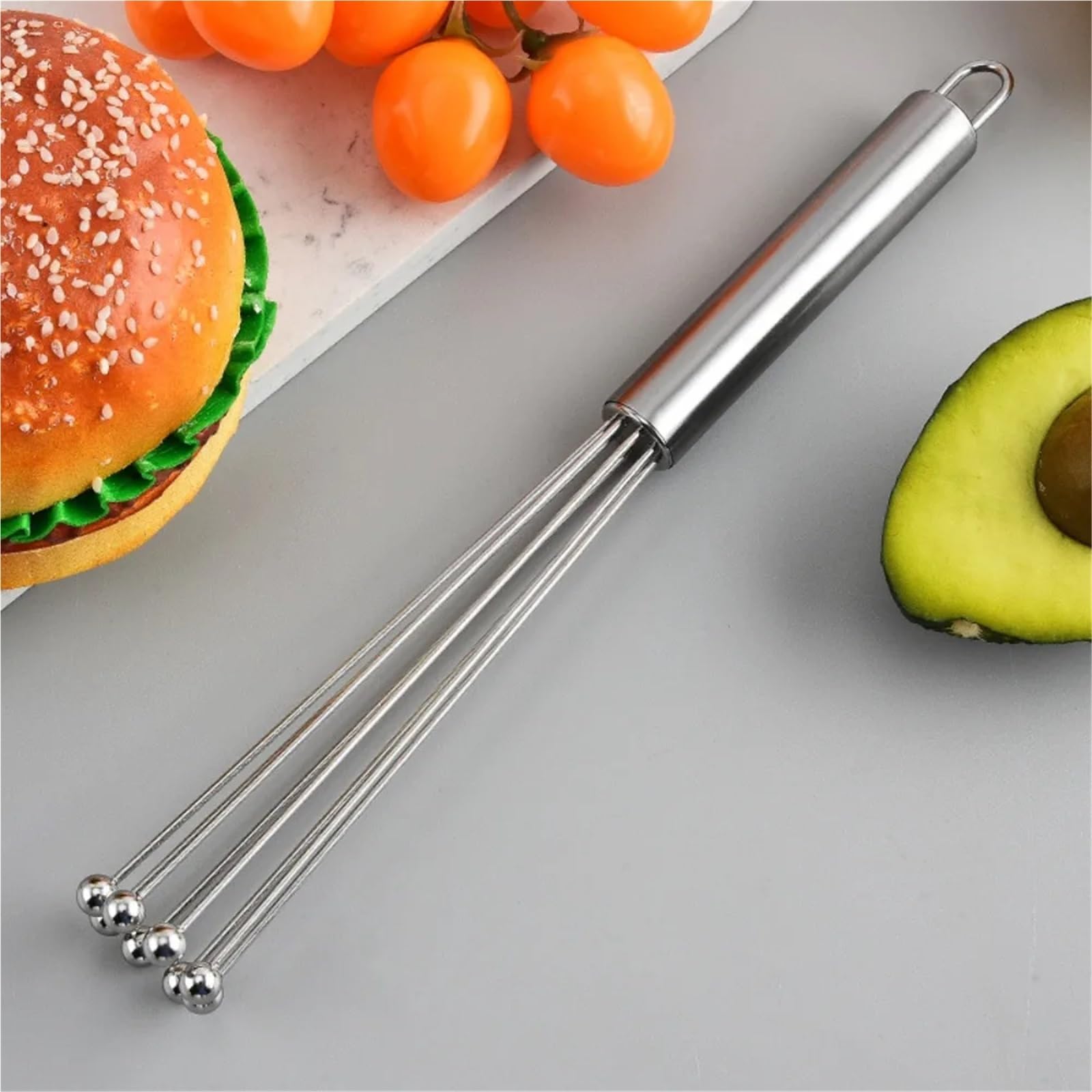 3 stücke 10/12 Zoll Manuelle Schneebesen Edelstahl Ball Mixer Leicht Zu Reinigen Wiederverwendbare Metall for kochen Mischen Küche Gadgets Für Küche