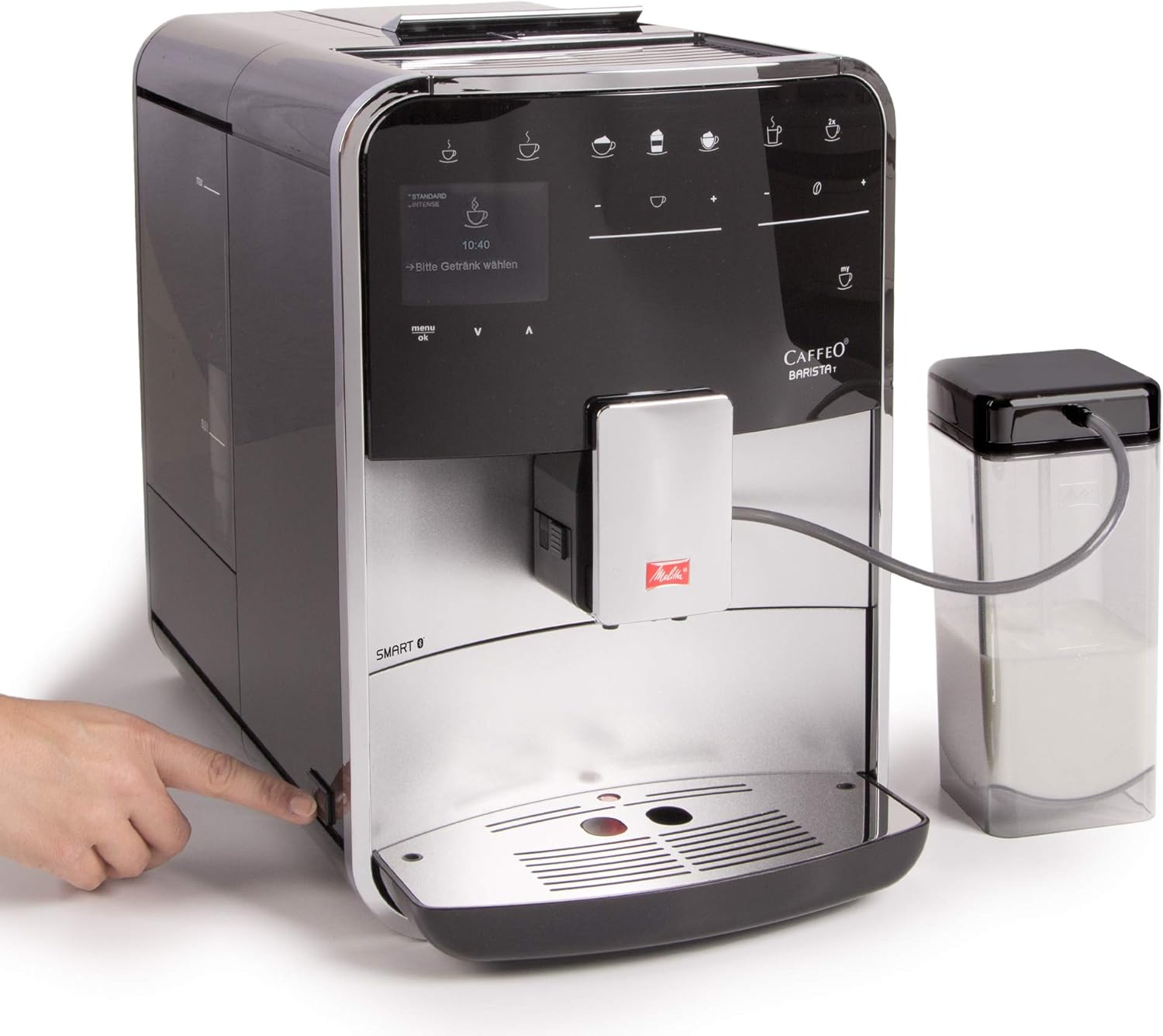 Melitta “Caffeo Barista T” - Macchina da caffè Macchina da caffè automatica – senza contenitore per il latte argento, senza contenitore per il latte. Melitta “Caffeo Barista T” - Macchina da caffè Macchina da caffè automatica – senza contenitore per il latte argento, senza contenitore per il latte.
