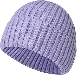 MAIAGO Fisherman Beanie, Wool Knit Cuff Short Watch Cap Fisherman Beanie Winter Warm Hats for Men Women