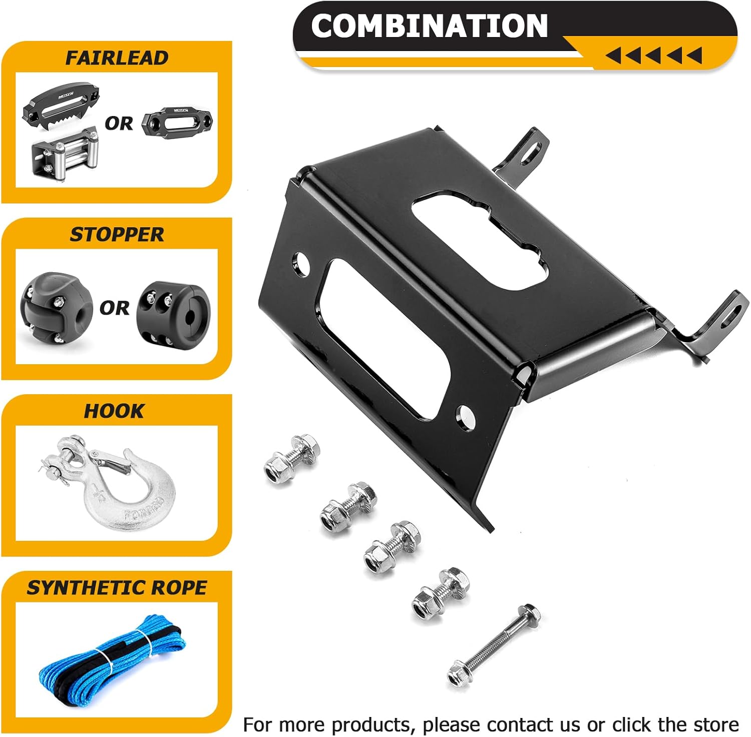 WeiSen Winch Mounting Bracket Plate Compatible with Honda Rancher Foreman Rubicon TRX420 500 520 2014-2025