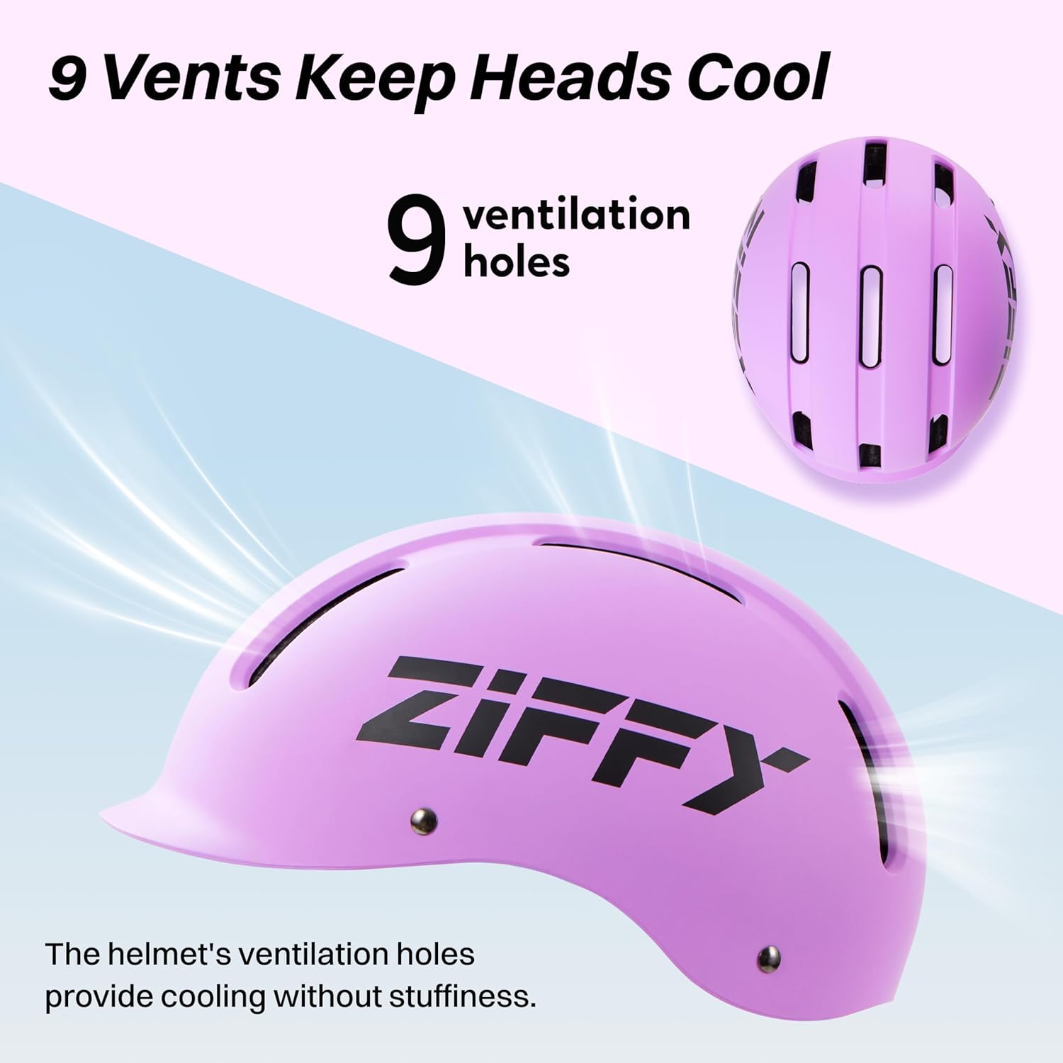 ZIFFY Kids/Toddler Bike Helmet, Adjustable, Lightweight, Safety Certified Scooter Helmet for Boys & Girls with Washable Inner Lining, 2 Sizes, 4 Colors – Fits Toddlers to Youth by Jova - Image 6