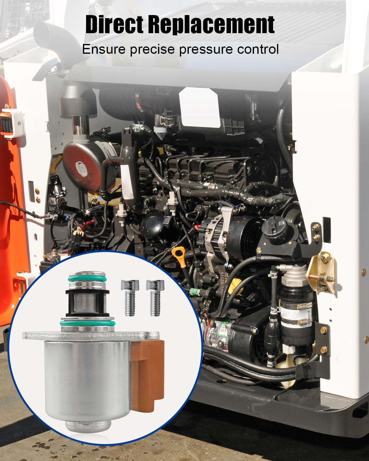 Suction Control Valve Fit for Bobcat Skid Steer Loaders S450 S510 S530 S550 S570 S590 S595 S630 S650 S740 S750 S770 S850 Excavators E32 E35 E42 E45 E50 E55 E85 Replace 7256772