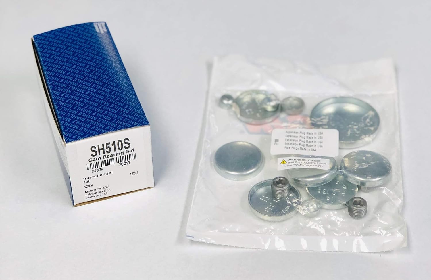 Cam Bearings & Freeze Plugs Compatible with Ford 221 255 260 289 302 351 Blocks