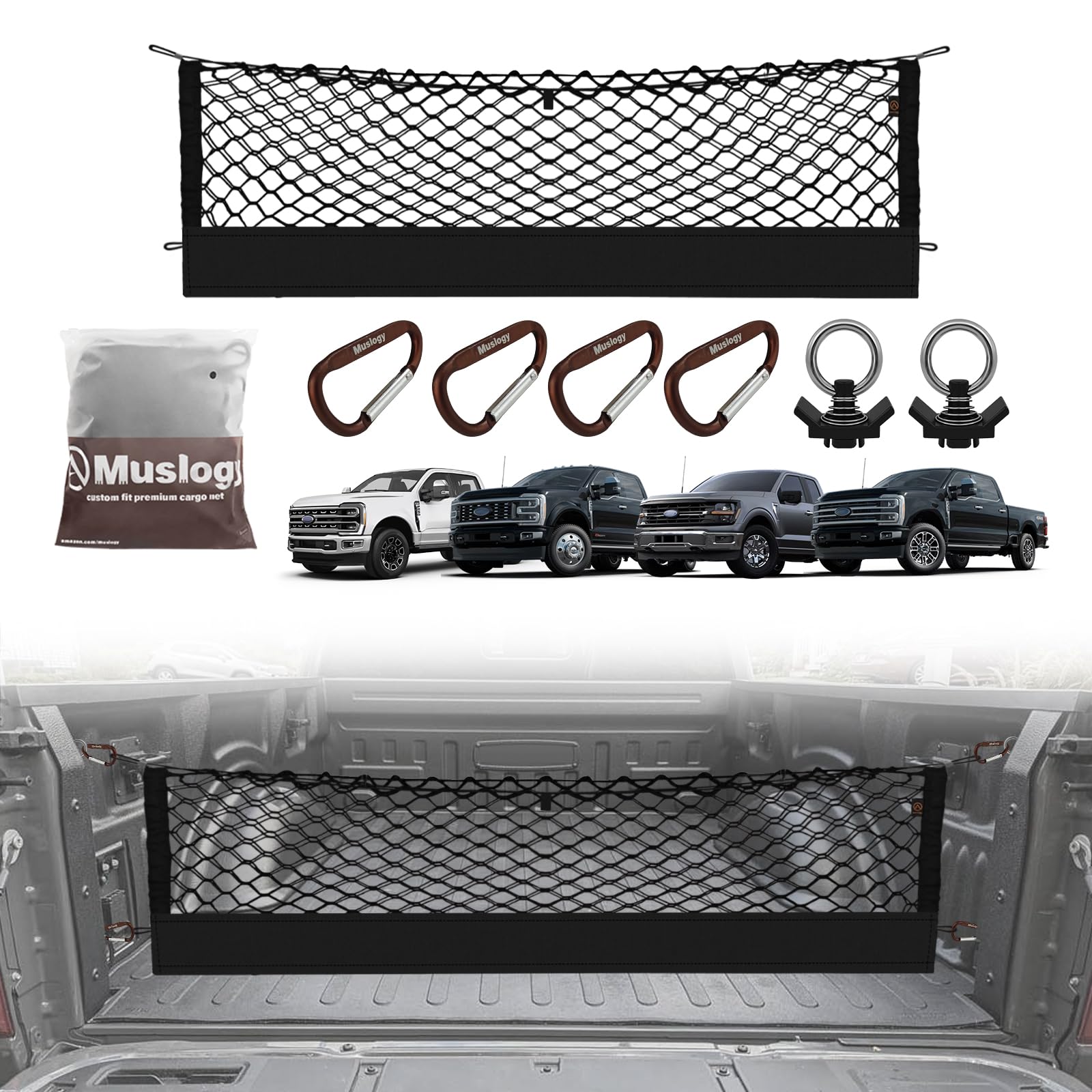 Muslogy Snap-In Cargo Net