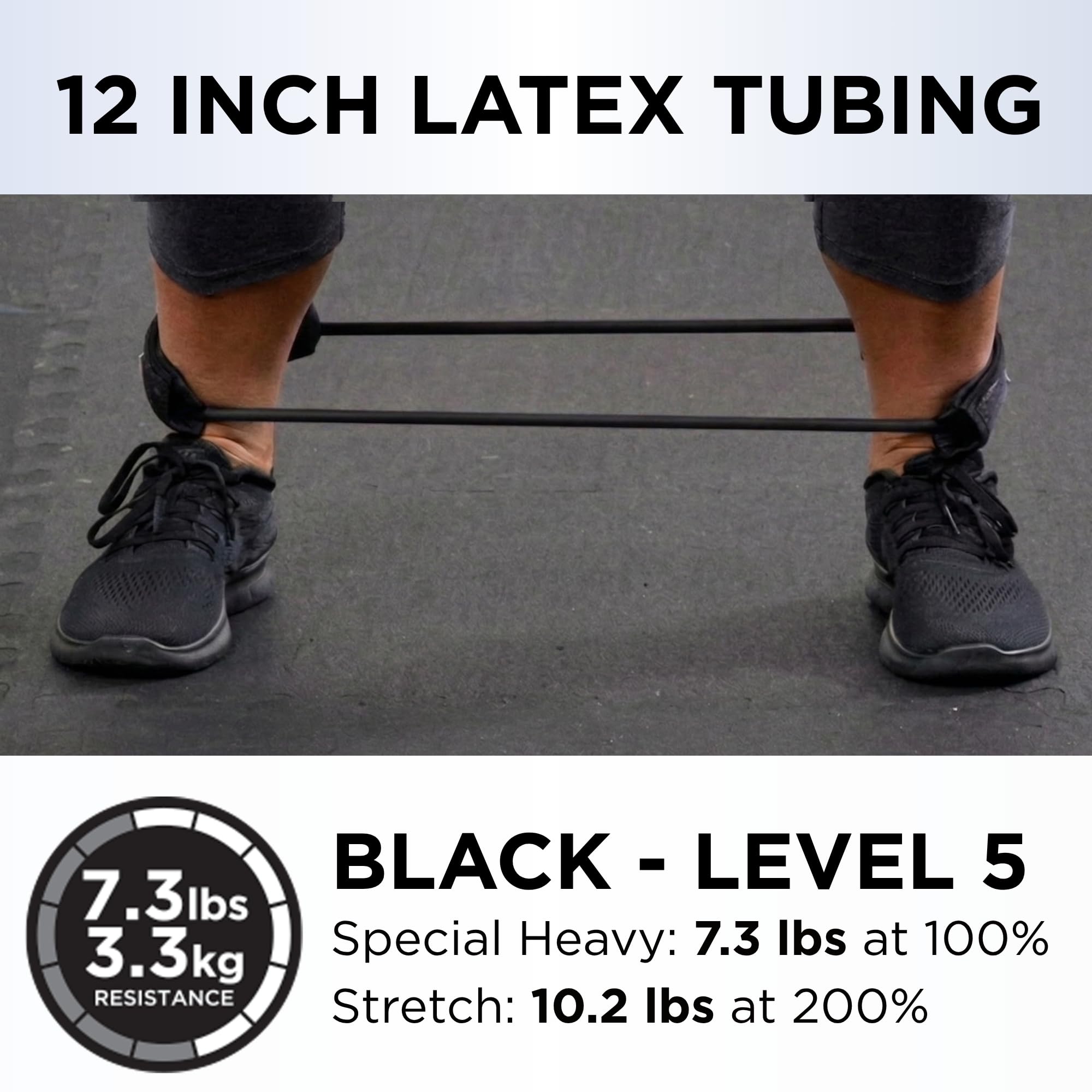 Theraband profesjonalne lateksowe rurki oporowe z uchwytami do fizjoterapii, dolnych pilatesów i treningu domowego, w zestawie wyściełane mankiety, 30 cm