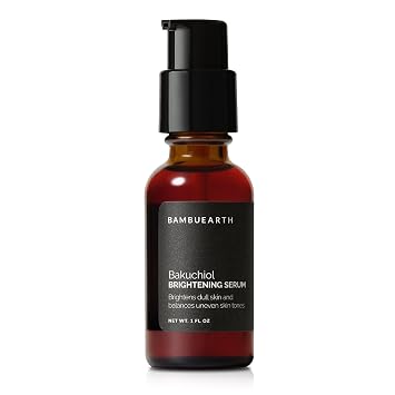 Bambu Earth Bakuchiol Brightening Serum, Retinol Alternative Skin Care 1 Fl Oz - Organic Ingredients, Rosehip Seed Oil, Buriti Oil, Sea Buckthorn & Antioxidants - Anti Aging Skin Serum for Face