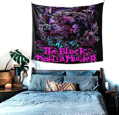 Miniatura 3 de SINMY Tapiz de asesinato de dalia negra para colgar en la pared, cortina de ventana para decoración de dormitorio, sala de estar, dormitorio, 60 x