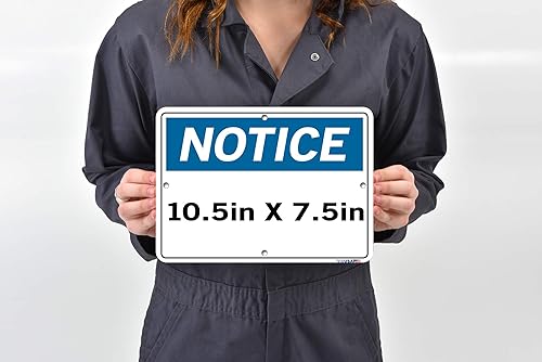 Miniatura 3 de Vestil Aviso SignSI-N-09-A-AL-040-S 09 10.5X7.5 Conductores de aluminio .040 para estrangular tus ruedas - CHÓFERES USAR CUÑAS ESPEJADAS