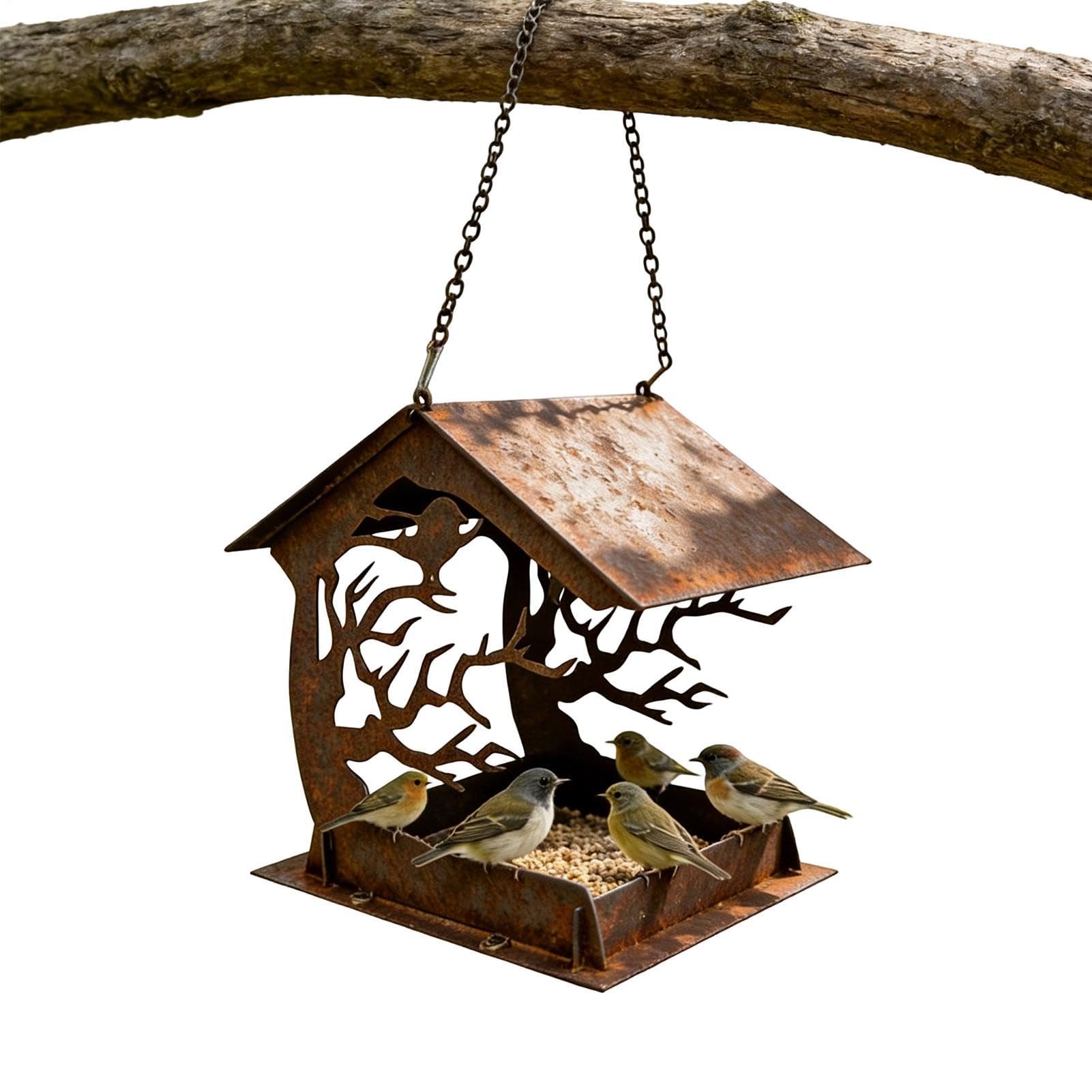Mangiatoie Per Uccelli Da Esterno Contenitore Per Mangime Impermeabile | Mangiatoie Per Uccelli Esterne Sospendibili Per Patio Prato Cortile Balcone Birdwatching Portico Deck Terrazza Giardino