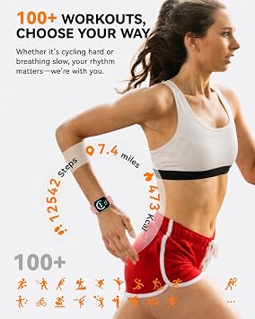 Smart Watch for Men Women- Answer/Make Call, 2026 IP68 Waterproof Fitness Tracker Watch with Sleep Step Counter Activity Smartwatch for Samsung Andriod iPhone iOS (Dusty Rose, 1.83)