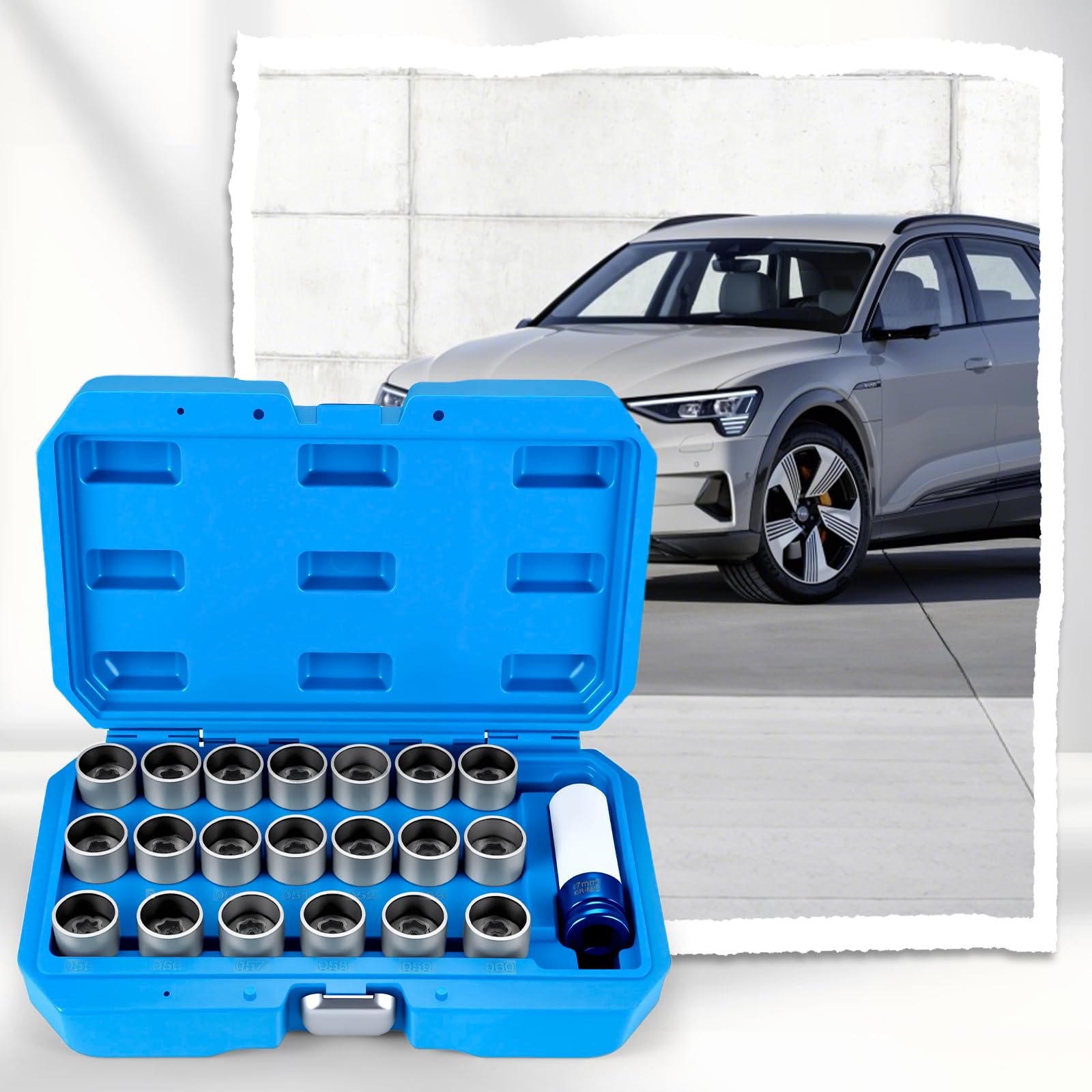 21 Pezzi Set di Strumenti per Dadi Antifurto Compatibile con BMW, Set di Viti Antifurto