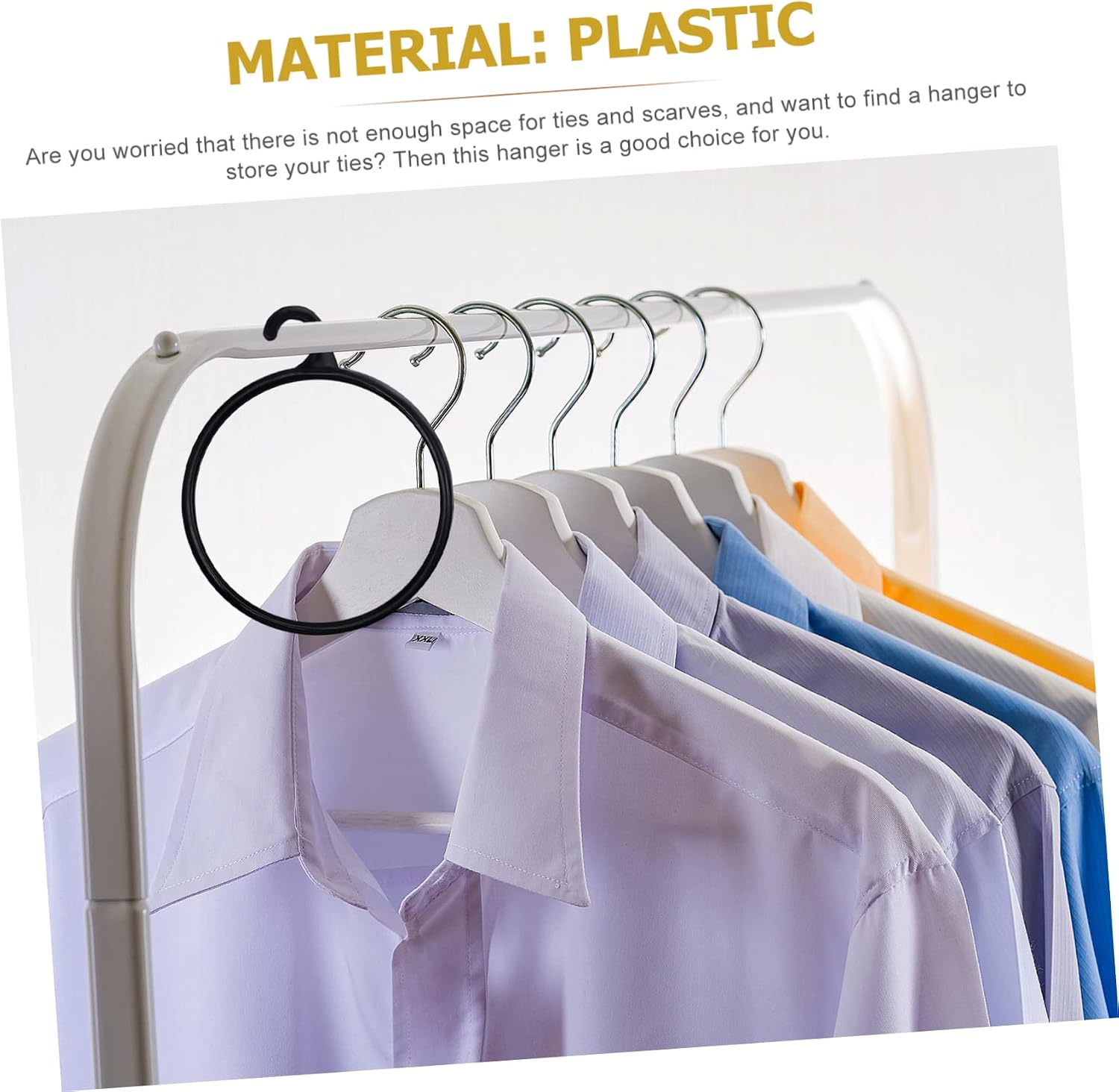 40pcs Plastic Scarf Rings Holder Organizer for Closet Storage