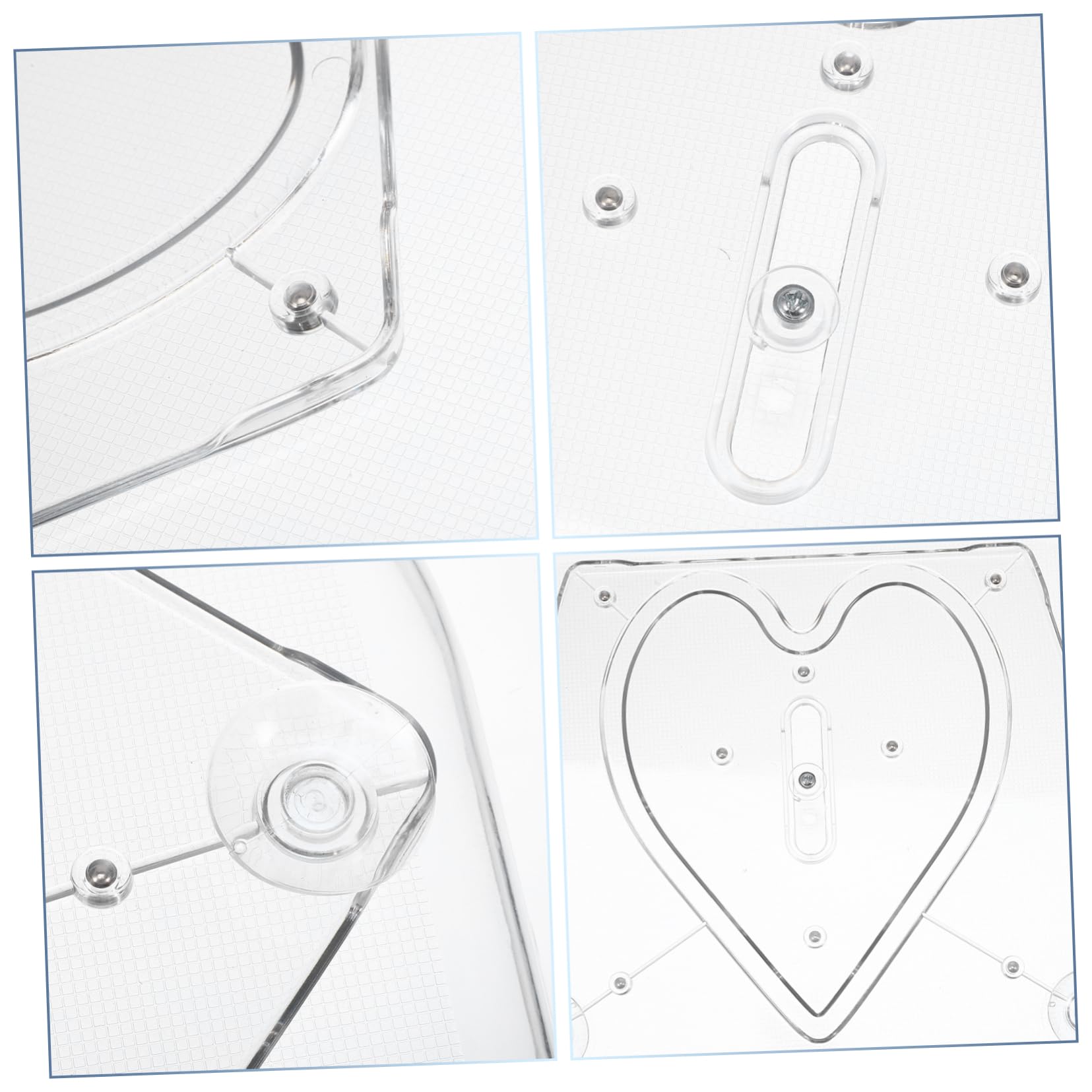 Anneome Bandeja Giratoria De Especias Transparente Organizador De Cocina Resistente y Espacioso Para Refrigerador y Encimera Accesorio Práctico De Almacenamiento