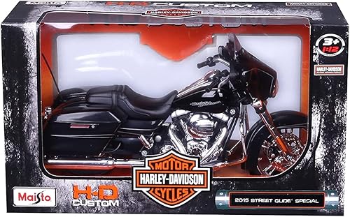 Miniatura 7 de Maisto 2015 Harley Davidson Street Glide modelo a escala 112 de motocicleta color negro