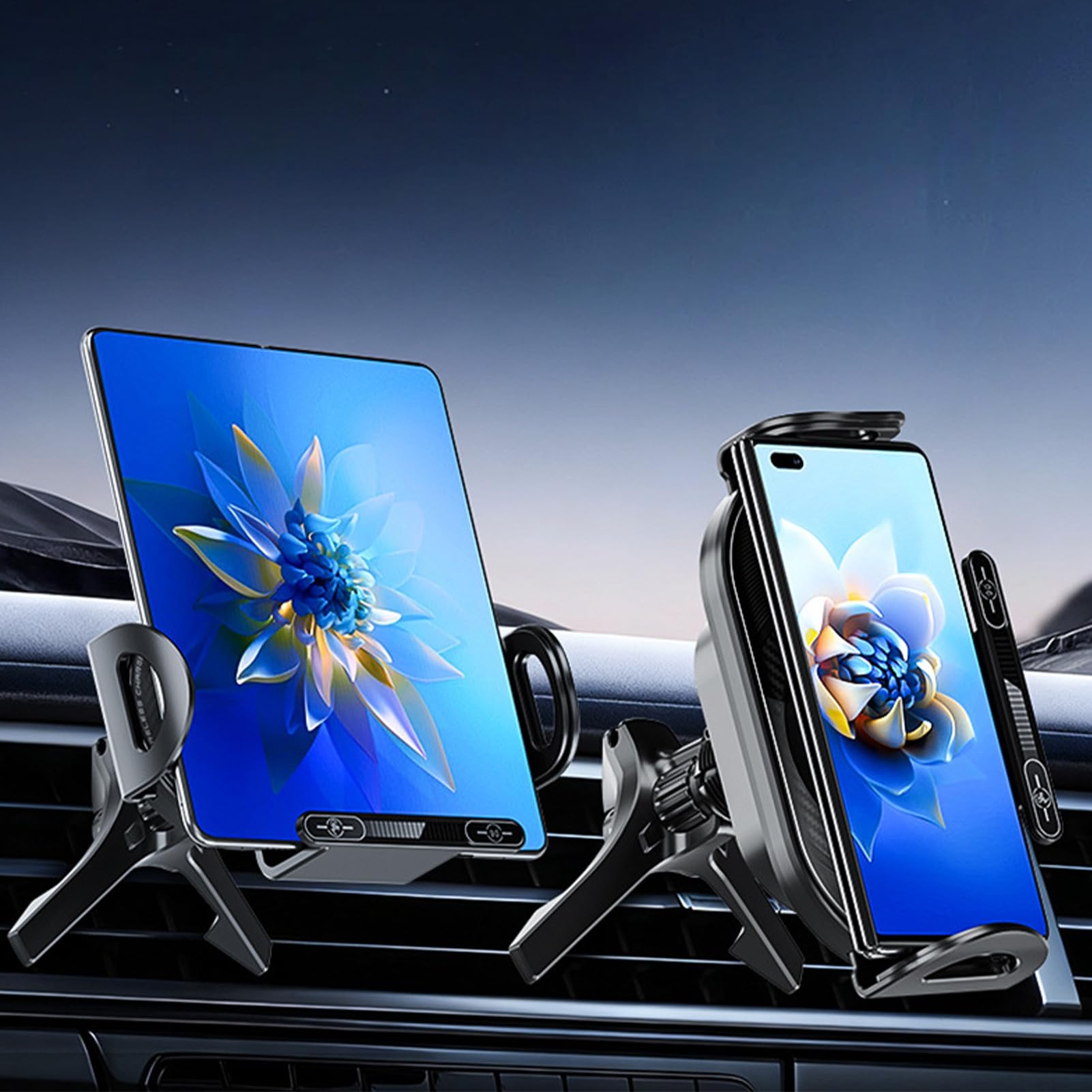 Samochodowy Uchwyt Ładowarka do Telefonu 15W Antypoślizgowy Obrotowy | Uchwyt Samochodowy Ładowarka Na Telefon Do Nawiewu Większość Smartfonów SUV Sedan Van Kierowca