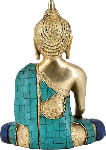 Miniatura 4 de Ballena Blanca Estatua de Buda de Latón Budismo Astmangal Ídolo feng Shui Home Decorativo Showpiece