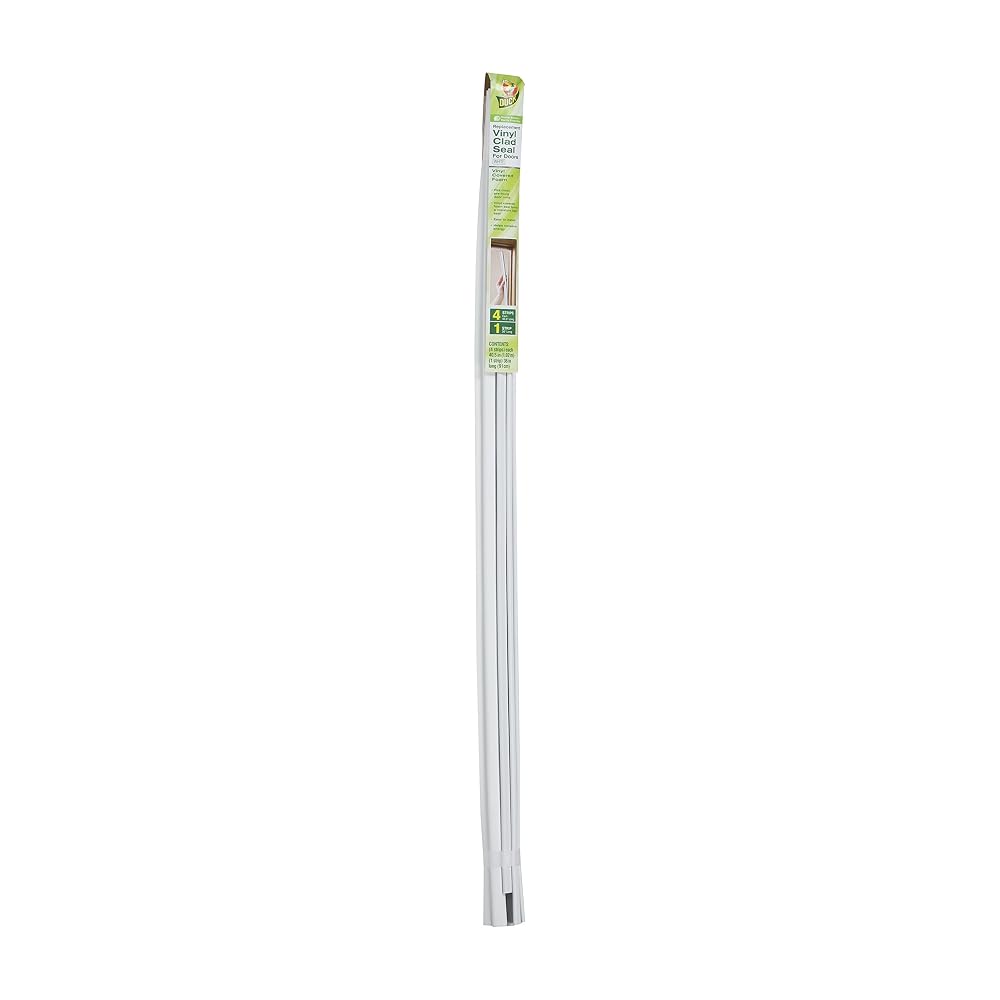 Duck Brand Replacement Vinyl Clad Door Seal, White, 4 Strips (Each 40.5") and 1 Strip (36"), 1273827