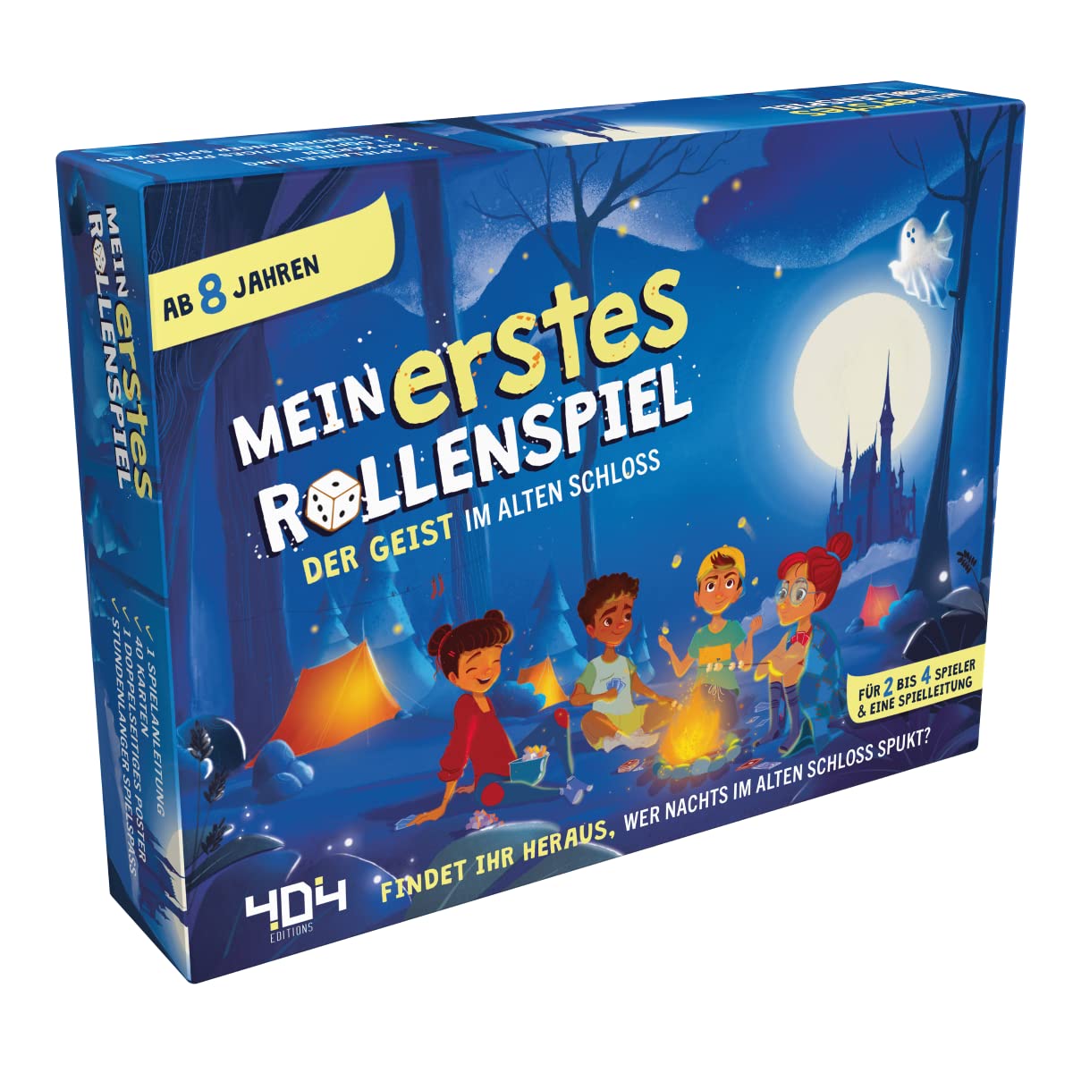 404 Editions, Mein erstes Rollenspiel: Der Geist im Alten Schloss, Kinderspiel, Rollenspiel, 2-4 Spieler, Ab 8+ Jahren, 90+ Minuten, Deutsch