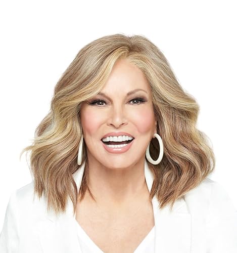 Miniatura 10 de Raquel Welch Peluca Big Spender Pageboy de longitud al hombro con sofisticadas ondas caídas por Hairuwear, gorra de tamaño medio, color rosa