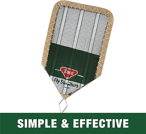 Miniatura 2 de Enoz Matamoscas con cabeza de malla de alambre con mango de metal (paquete de 3)