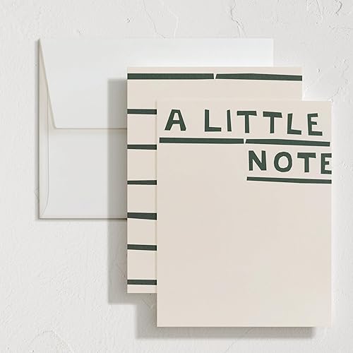 Miniatura 4 de Minted Little Note - Juego de 10 tarjetas de notas planas y sobres para invitaciones y mensajes de agradecimiento escritos a mano, diseño