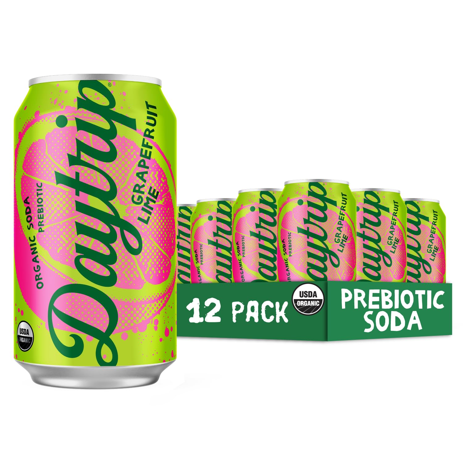 Snapklik.com : Daytrip Organic Sparkling Prebiotic Soda, Low Sugar Soda ...