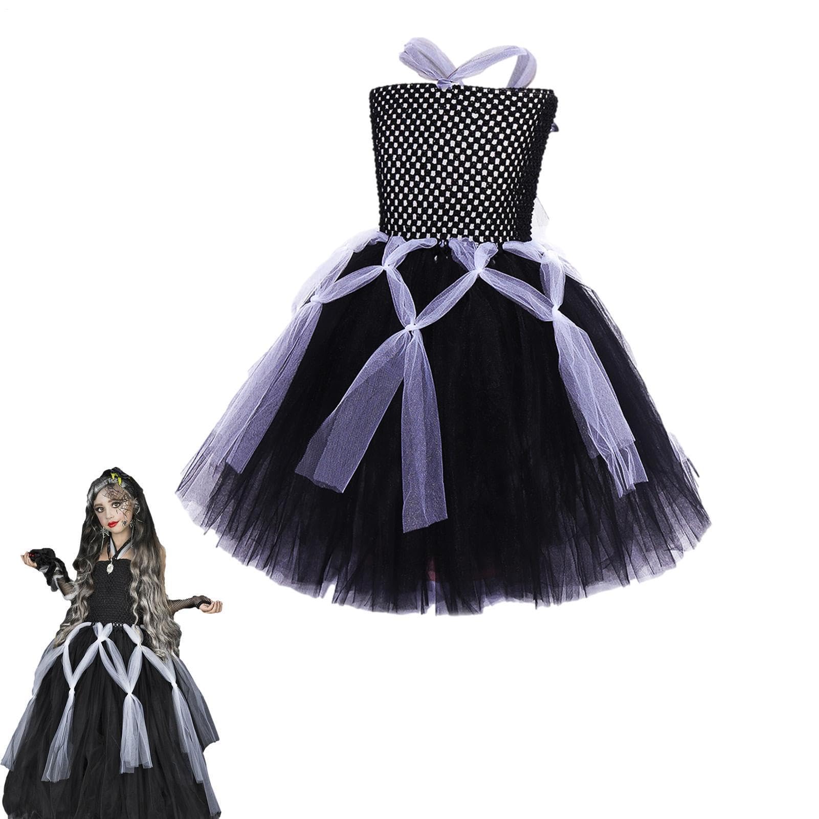 Generico Abito Cosplay Halloween Costume Cosplay Smanicato Gonna Balletto | Abito da Festa per Bambine Per Bambini 2-12 Anni, Feste A Tema, Spettacoli, Carnevale, Foto E Danza