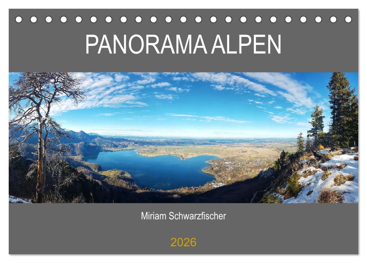 Panorama Alpen (Tischkalender 2026 DIN A5 quer), CALVENDO Monatskalender: Die Alpen im Panorma Blick