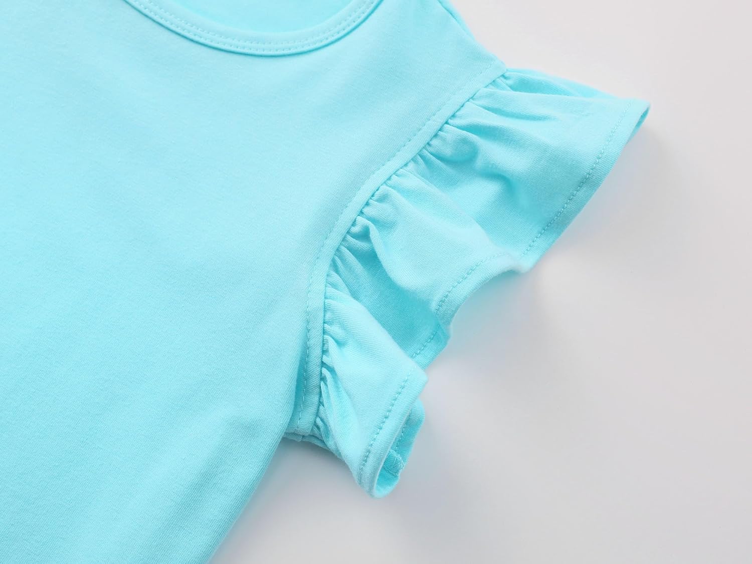 Toddler Girls 2-Piece Skirt Set - Ruffled Top & Ditsy Floral Print Skort Outfits for Little Girls Size 2T-8 - Image 5