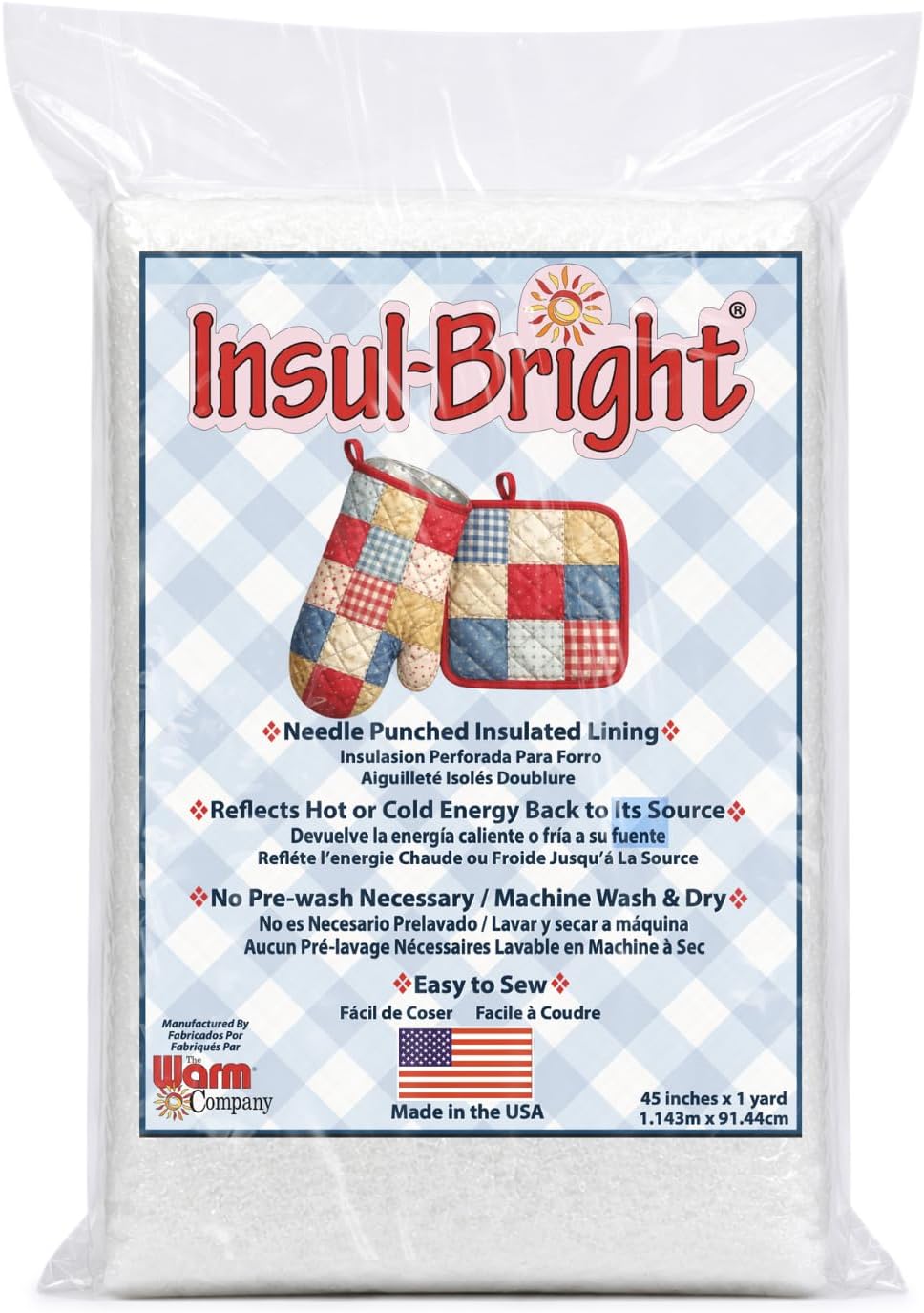 Insul-Bright Needlepunched Insulated Lining -45" x 1 yard