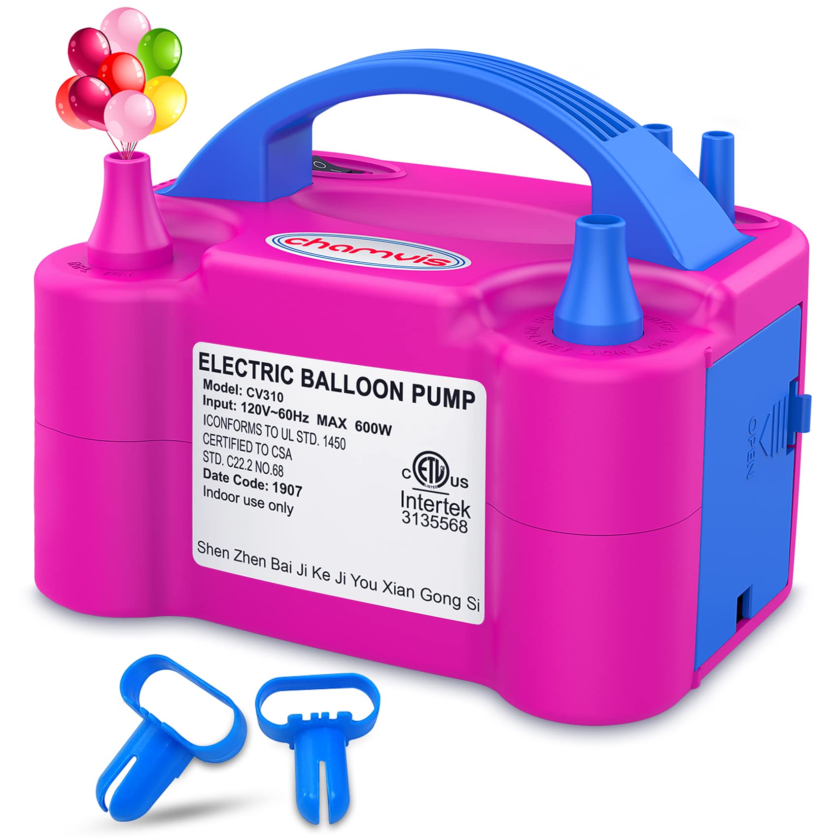 Buy Chamvis Electric Balloon Pump, 110V 600W Balloon Inflator Blower