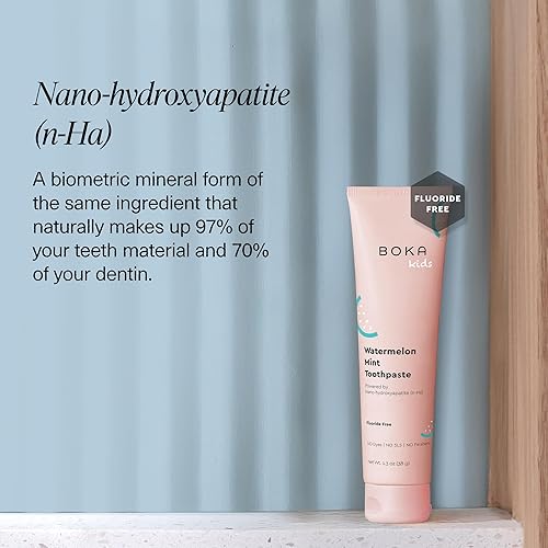 Miniatura 49 de Boka Pasta de dientes sin flúor Nano Hydroxiapatite Pasta de dientes - Sabor a crema de naranja, 4 onzas, 1 paquete fabricado en EE. UU