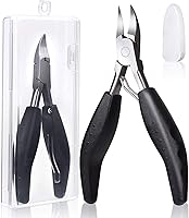 Feiccier Heavy Duty Ingrown Toenail Clippers - Podiatrist Sharp Curved Blade for Thick Nails, Pain-Free Pedicure Tool