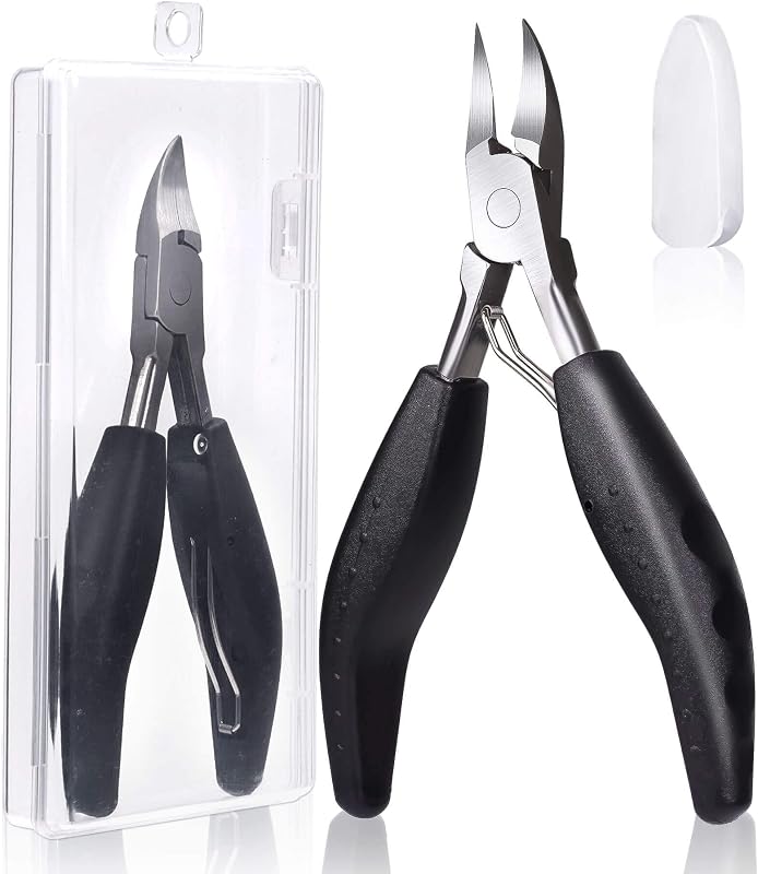 Heavy Duty Ingrown Toenail Clippers, Stainless Steel Toe Nail Trimmer | Professional Podiatrist Toe Nail Clippers for Thick Nails & Ingrown Toenails, Sharp Curved Blade, Premium Pedicure Tools