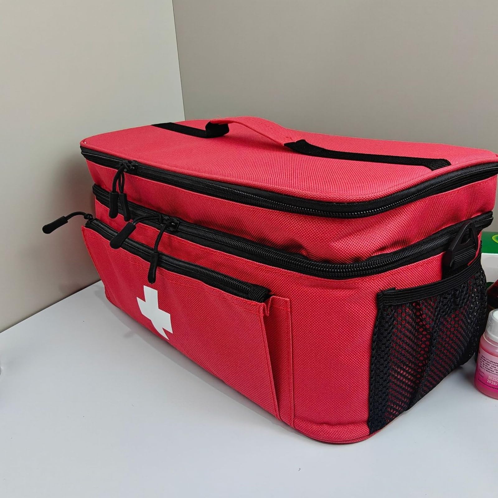 Portable kit Premier Secours, Grande Capacité Trousse Medicaments Voyage, Sac Familial de Rangement pour Médicaments, Organisateur de Premiers Secours, pour Maison,Voyages,l'école et la Camping