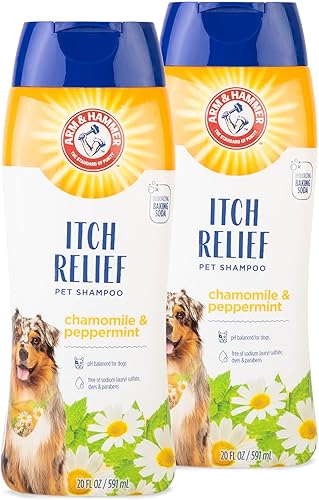 Miniatura 7 de Arm & Hammer Champú para aliviar la picazón de mascotas, aroma a manzanilla y menta de 20 onzas, champú de calidad profesional para picazón de