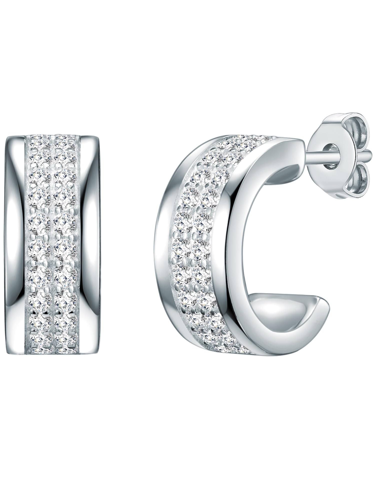Creoli Argento Sterling 925 Donna – Piccoli Orecchini A Cerchio, Lucidi, Con Confezione Regalo