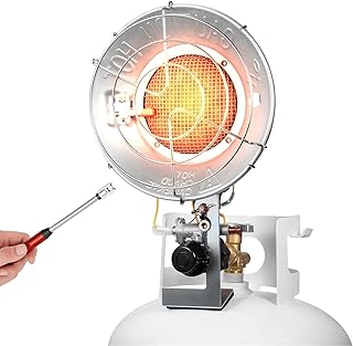 Single Tank Top Propane Radiant Heater With Windproof Lighter,18,000 BTU Portable Propane Heater with