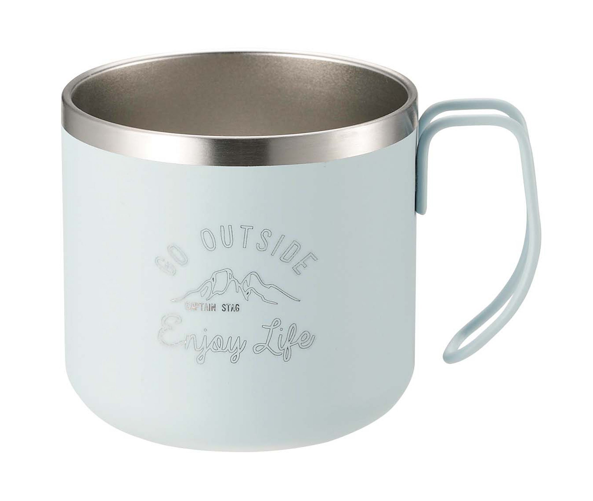 Captain Stag UE-3432 Sax Monte Mug, Cup, Double Stainless Steel, Vacuum Insulated, Hot or Cold Insulated, 11.8 fl oz (350 ml)