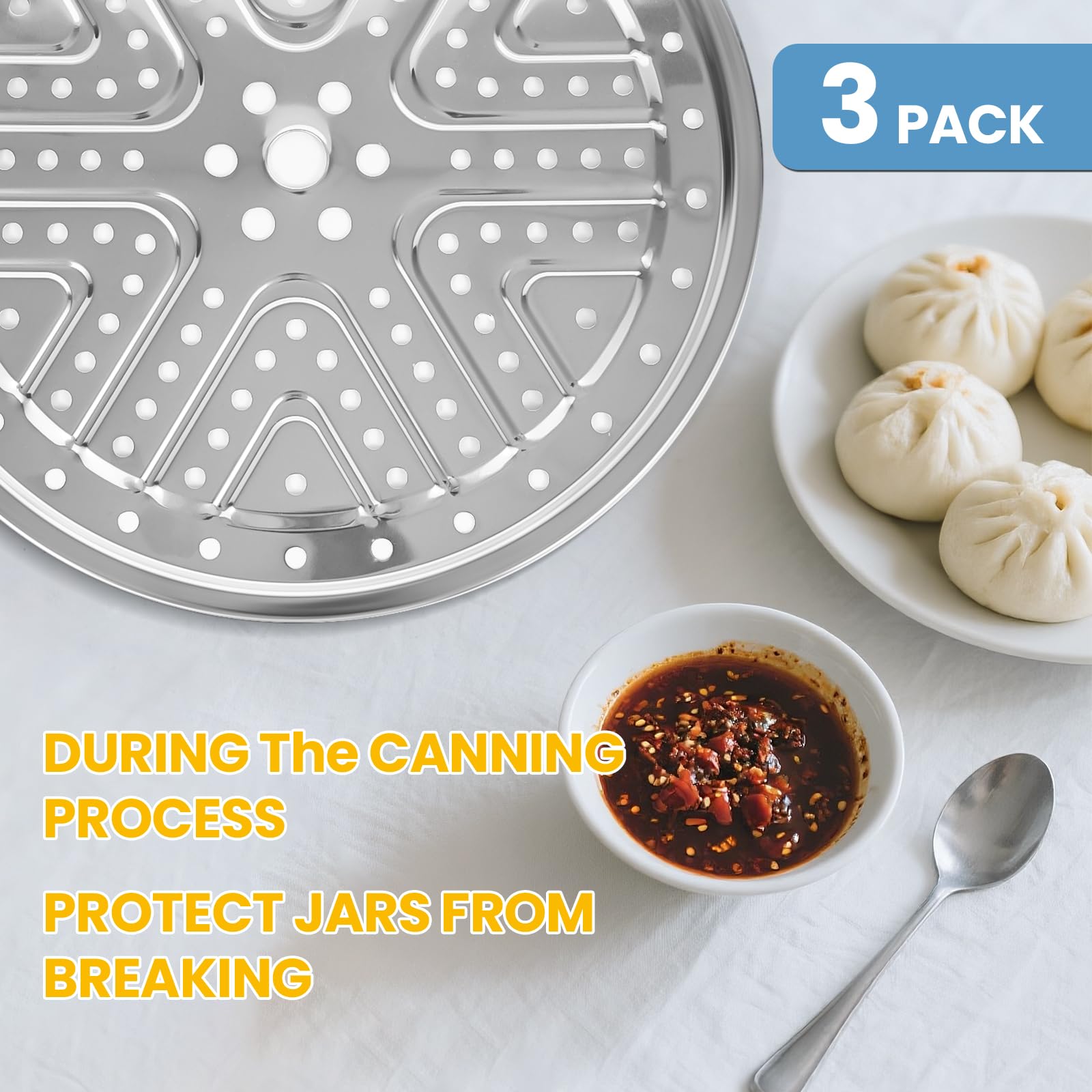 Yutzhre 3 Pcs Pressure Canner Racks, 11-inch Pressure Cooker Rack, Stainless Steel Premium Canner Rack for Pressure Canner - Compatible with Presto, All-American and More