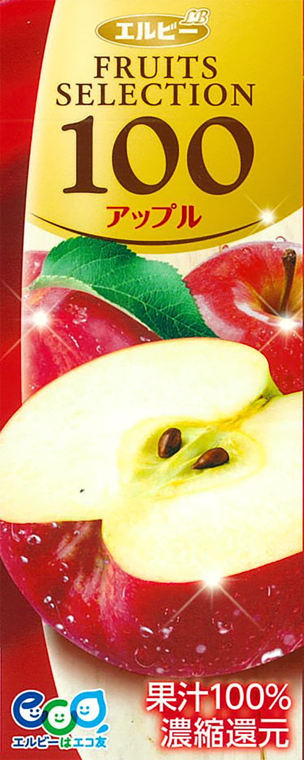 Amazon.co.jp: エルビー FRUITS SELECTION アップル100% 200ml x 96本