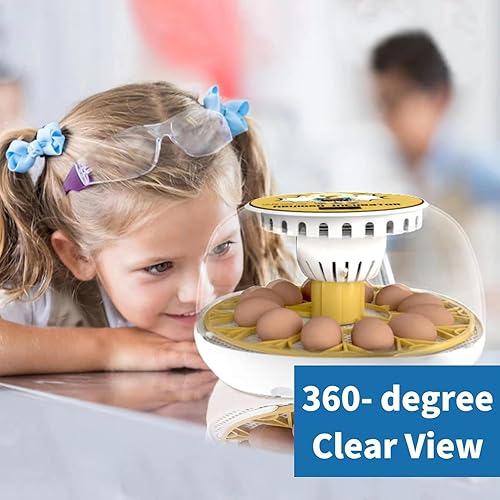 Vista 6 de Incubadora de Huevos para Sacar Pollitos, Incubadoras de 12-24 Huevos con Giro Automático, Reabastecimiento Automático de Agua, Pantalla