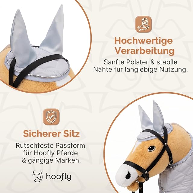 Foto 4 de 7 de Hoofly Accesorio para caballos Hobby Horse - Gorro de mosca en gris para Hobby Horses [certificado TÜV]