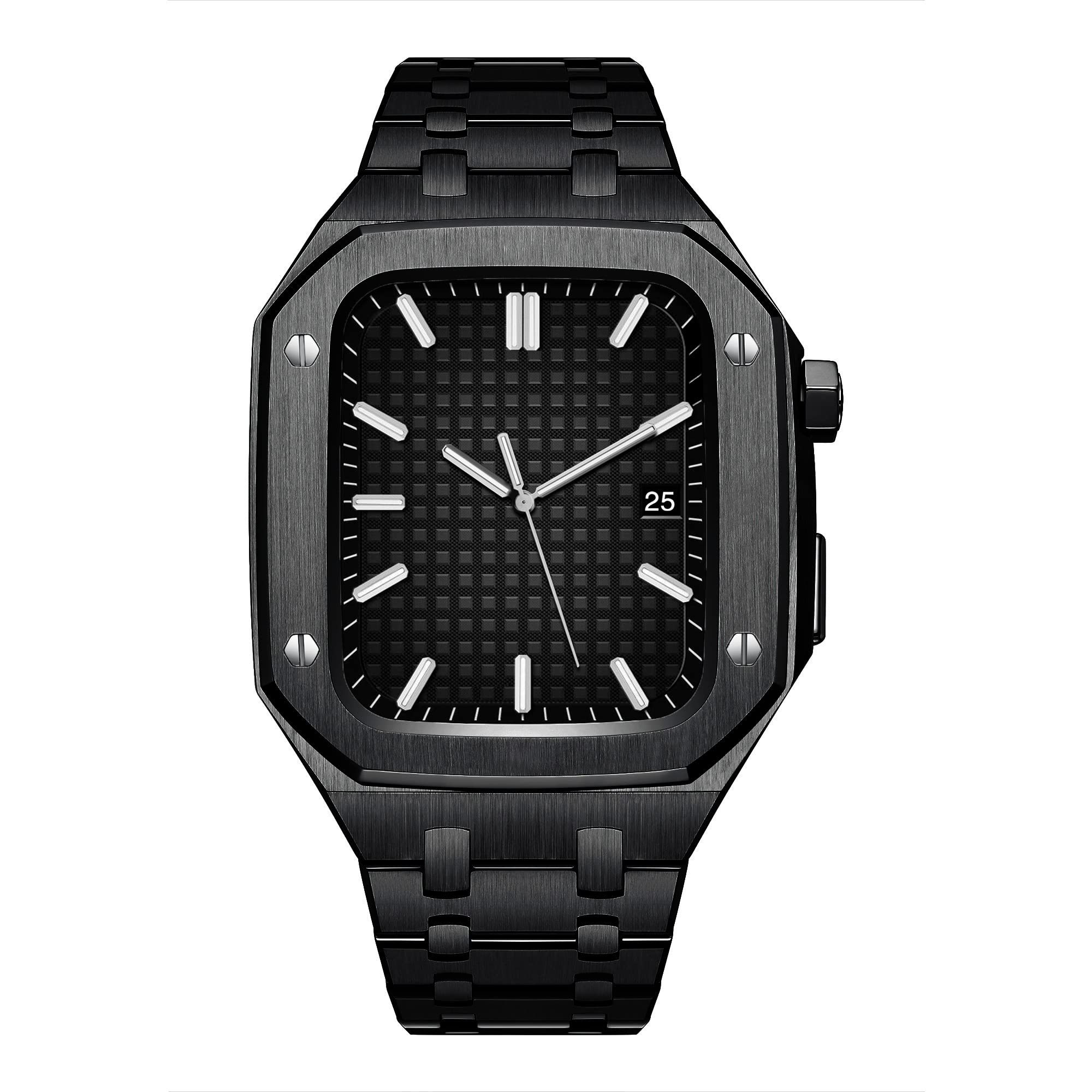 MSF TRADERS Latest Stainless Steel Luxury Watch Accessories for Apple Watch 7/6/5/4/SE Metal Strap C