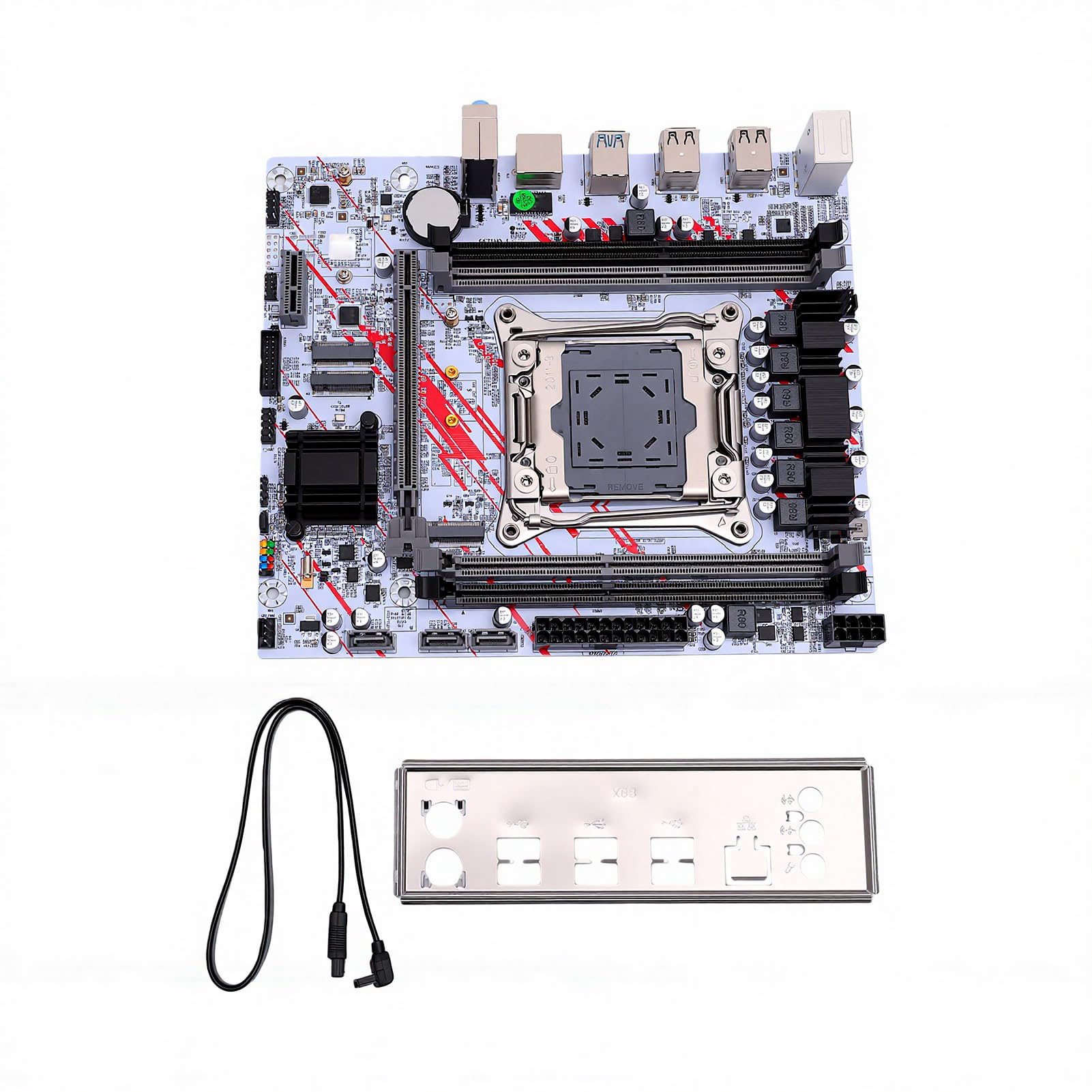 Annadue Scheda Madre X99 4 DDR3 128 GB PCIe X16, LGA 2011-3 per E5 V3 V4