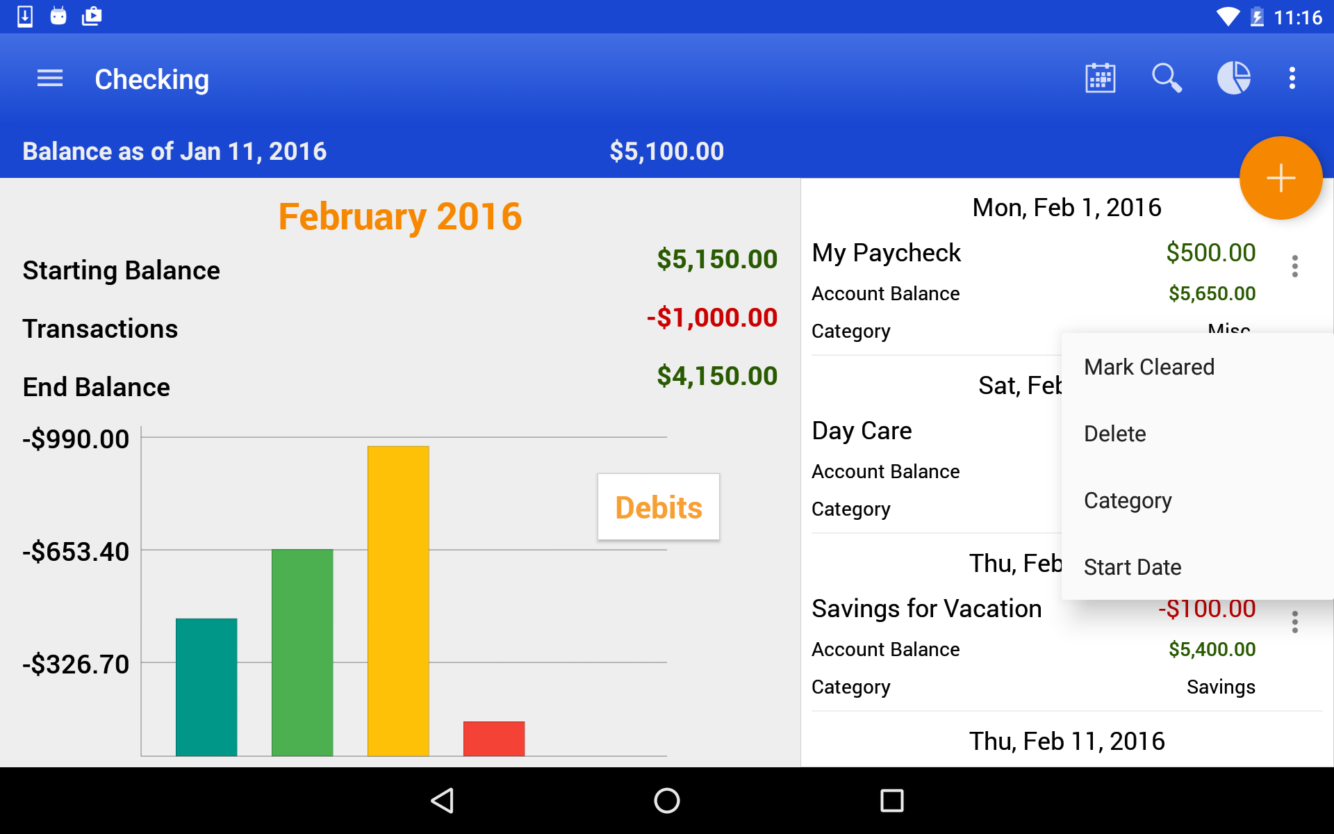 Checkbook App Free for Android
