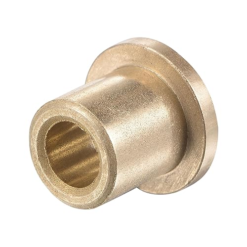 Miniatura 4 de uxcell Rodamientos de manga de brida 0.236 in Diámetro 0.394 in OD 0.472 in Longitud 0.551 in Diámetro de brida 0.079 in Espesor de brida Bronce